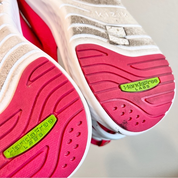 Kizik Athens Womens 11 Wide Hands Free Slip On Sneakers Red White Comfort Shoe - Picture 6 of 10